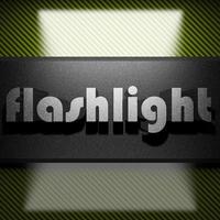 flashlight word of iron on carbon photo