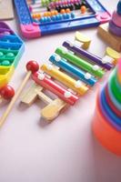 counting math learning toy on table photo