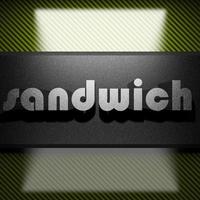 sandwich word of iron on carbon photo
