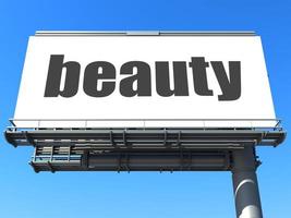 beauty word on billboard photo