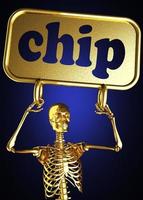 chip word and golden skeleton photo