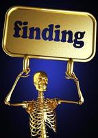 finding word and golden skeleton photo