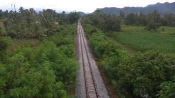 railroad straight line photo