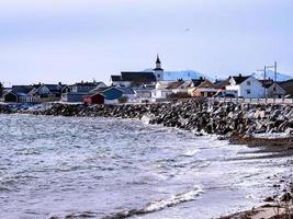 Andenes village and seafront in Vesteralen, Norway photo