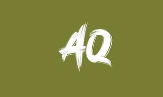 Alphabet letters Initials Monogram logo AQ, QA, A and Q vector