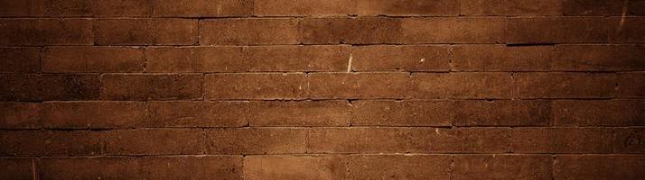 Brick wall panoramic background. Vintage brick wall Background photo