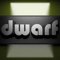 dwarf word of iron on carbon photo