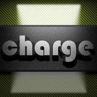 charge word of iron on carbon photo