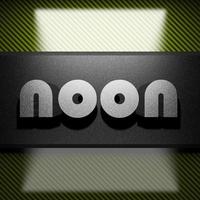 noon word of iron on carbon photo