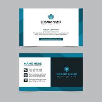 Creative, Corporate and Modern Business Card Template Design with Blue and Black Color Layout Vector