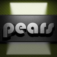 pears word of iron on carbon photo