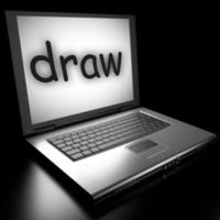 draw word on laptop photo