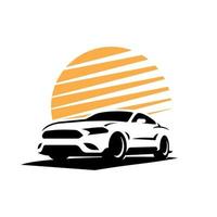 super car logo design vector
