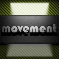 movement word of iron on carbon photo