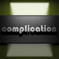 complication word of iron on carbon photo
