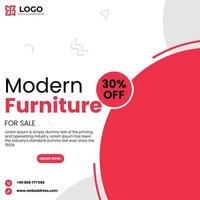 Modern Furniture Sale Poster Design vector