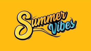 diseño de tipografía moderna de vibraciones de verano vector