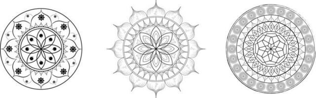 mandala moderno 3 diseño vector