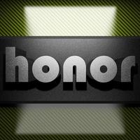 honor word of iron on carbon photo