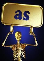 as word and golden skeleton photo