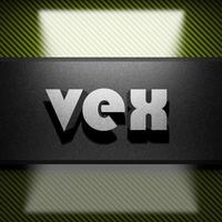 vex word of iron on carbon photo