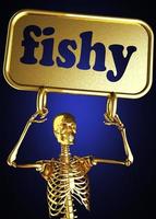 fishy word and golden skeleton photo