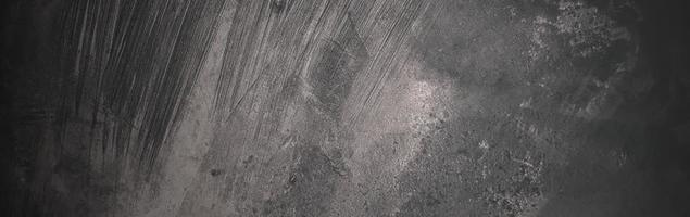 Black wall scratched, Panoramic black plaster wall surface photo