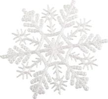 White artificial snowflake isolated background