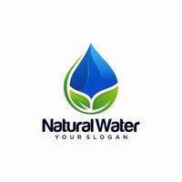 Water Drop Nature Leaf Logo Design Vector Template