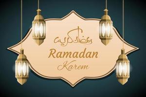 Ramadán kareem fondo islámico vector