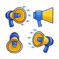 Colection of Megaphone Loudspeaker Cartoon vector