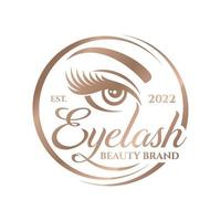 Eyelash extension logo design vector illustration