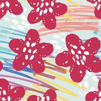 seamless summer flowers pattern background , greeting card or fabric vector