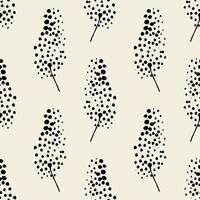 seamless monochrome dot tree pattern background , greeting card or fabric vector