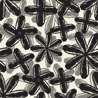 seamless monochrome sketch flowers pattern background , greeting card or fabric vector