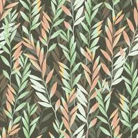 seamless multicolour leaves pattern background , greeting card or fabric vector