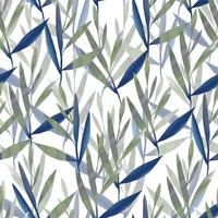 seamless watercolour leaves pattern on white background , greeting card or fabric vector