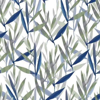 seamless watercolour leaves pattern on white background , greeting card or fabric