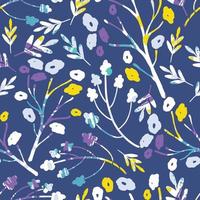 seamless abstract doodle flowers pattern background , greeting card or fabric vector
