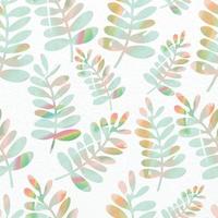 seamless pastel leaves pattern on paper background , greeting card or fabric vector