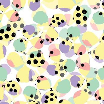 Fondo de patrón de flores pastel abstracto sin costuras, tarjeta de felicitación o tela vector