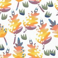 seamless summer abstract colorful leaves pattern background , greeting card or fabric vector