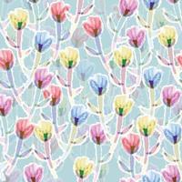 seamless mixed tiny flowers from watercolour  pattern  background , greeting card or fabric vector