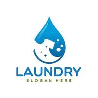 Laundry Logo Design Vector Template, Emblem, Concept Design, Creative Symbol, Icon
