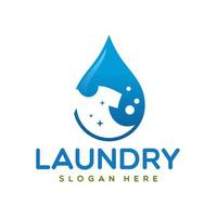 Laundry Logo Design Vector Template, Emblem, Concept Design, Creative Symbol, Icon