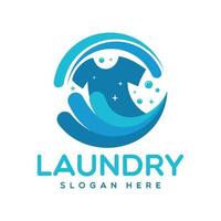 Laundry Logo Design Vector Template, Emblem, Concept Design, Creative Symbol, Icon