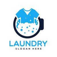 Laundry Logo Design Vector Template, Emblem, Concept Design, Creative Symbol, Icon