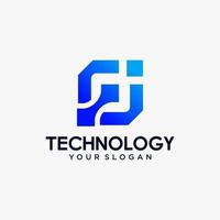 Abstract technology logo template vector icon