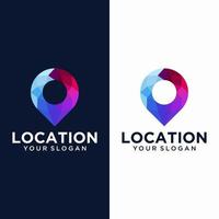 Abstract Colorful Pin Location Symbol Logo Icon Vector Template