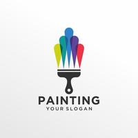 House painting logo design vector template